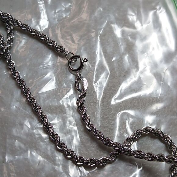 Artisan Silver Tone Wire Wrap Floral Freshwt Pearl Pendant Sterling Silver Chain - Picture 8 of 13